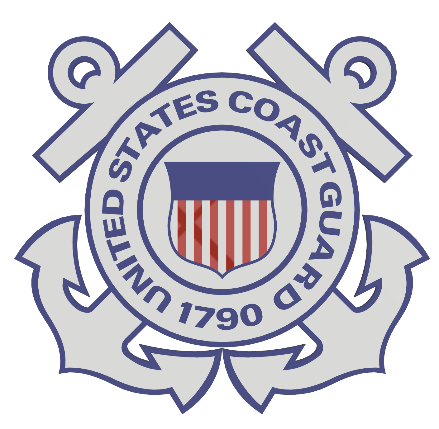 United States Coast Guard Emblem Wall Plaque