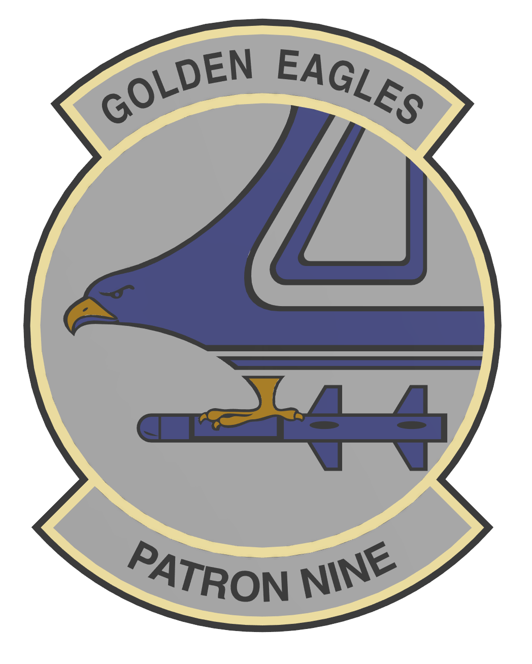 VP-9 “Golden Eagles” – 3D Printed Wall Plaque