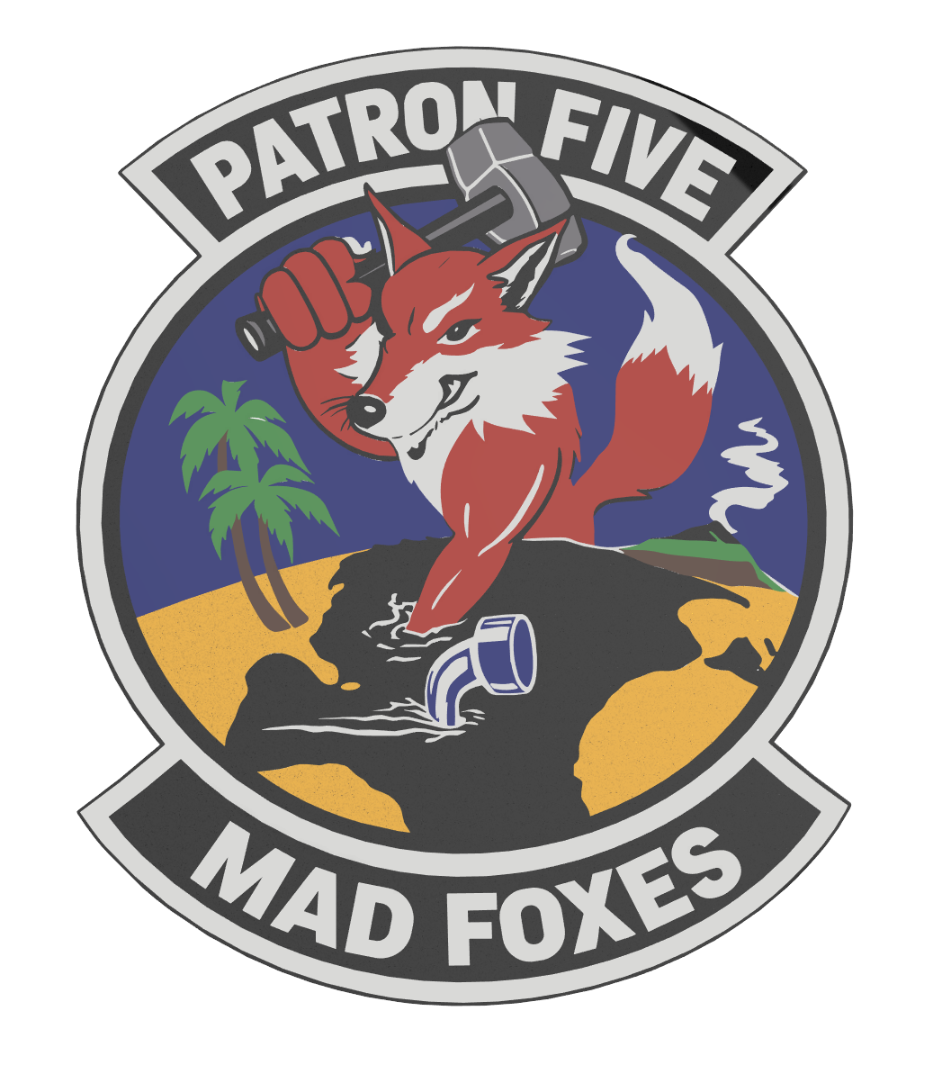 VP-5 “Mad Foxes” – 3D Printed Wall Plaque